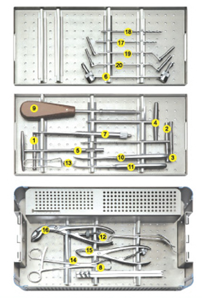 Extremidades superiores, instrumento de fijación de la fractura kit II (pequeña fractura)